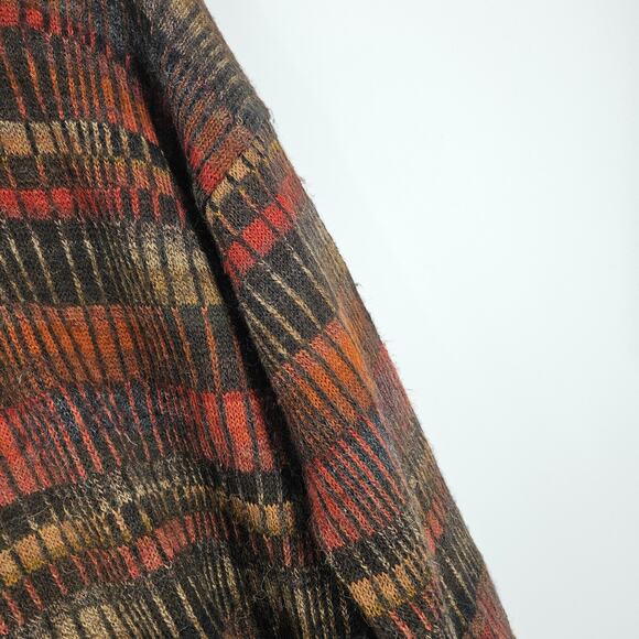 Intiwara Mens Sweater Brown Red 100% Alpaca Knit Long Sleeve Pullover Size L - Picture 6 of 7